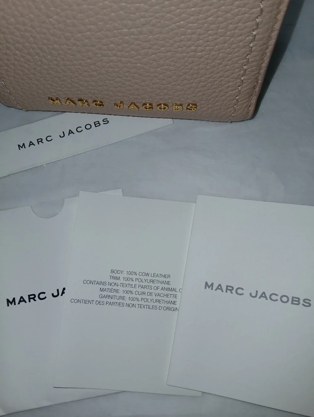 Marc Jacobs Leather The Groove Compact Mini Wallet Rose, Colorblock - Picture 3 of 11